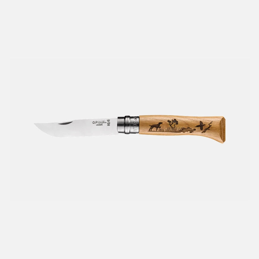 Navaja de Bolsillo Opinel N°08 con Grabado Animalia Perro