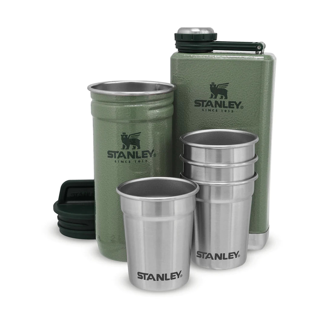 Adventure Pre-Party Shot Glasses + Hip Flask Set