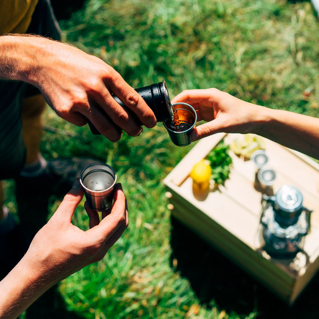 Adventure Pre-Party Shot Glasses + Hip Flask Set