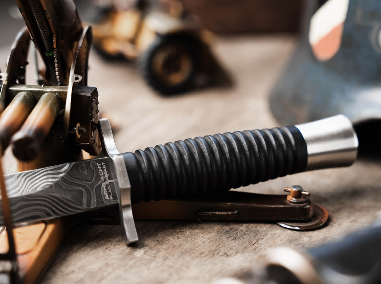 Daga Böker Solingen Acht-Acht Flak Damast