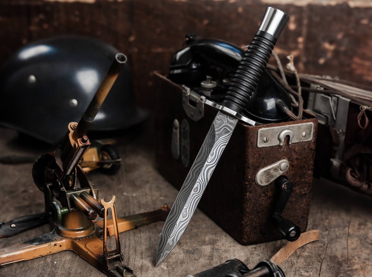 Daga Böker Solingen Acht-Acht Flak Damast