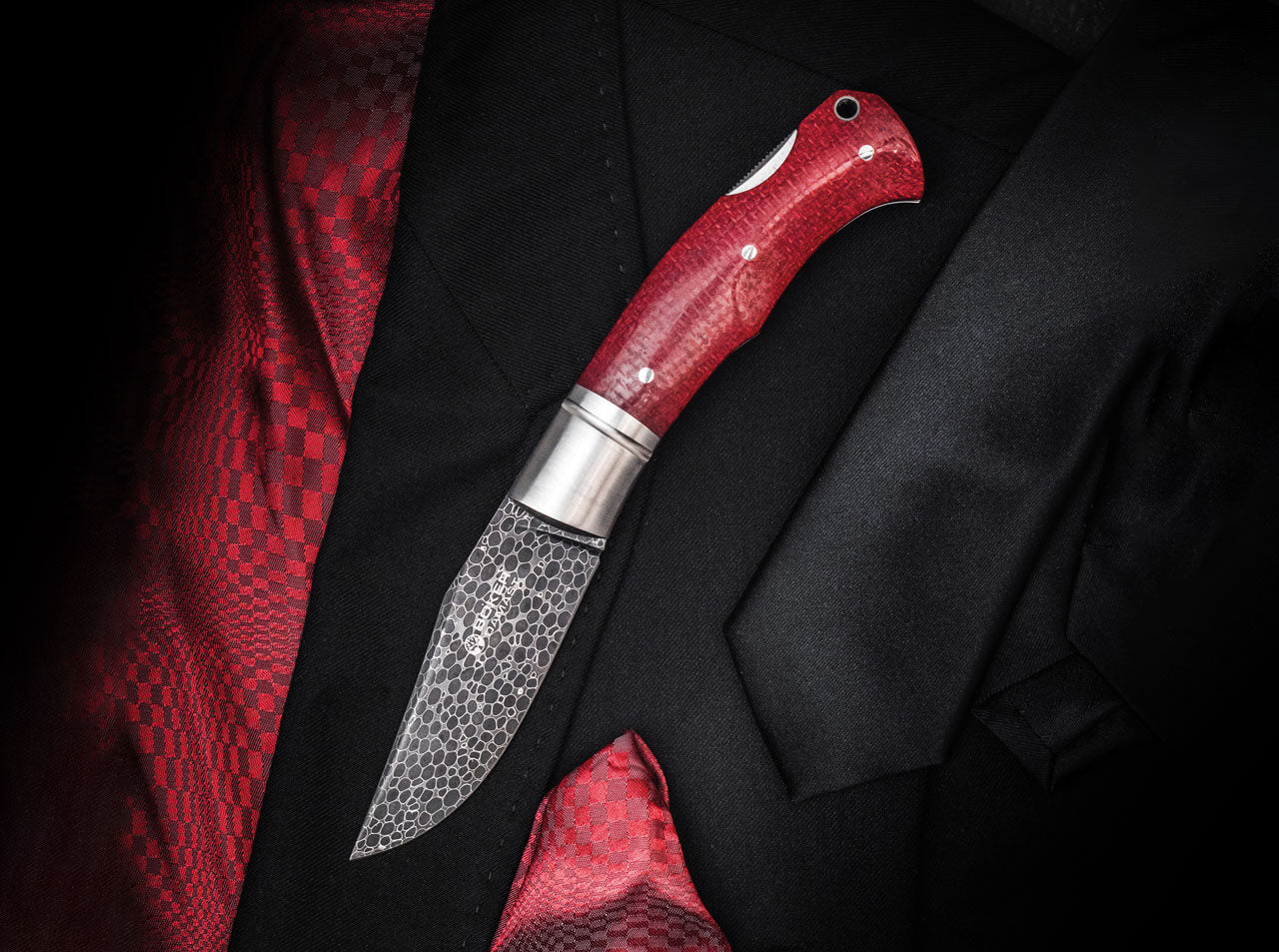 Navaja de Bolsillo Böker Solingen Boxer Damast