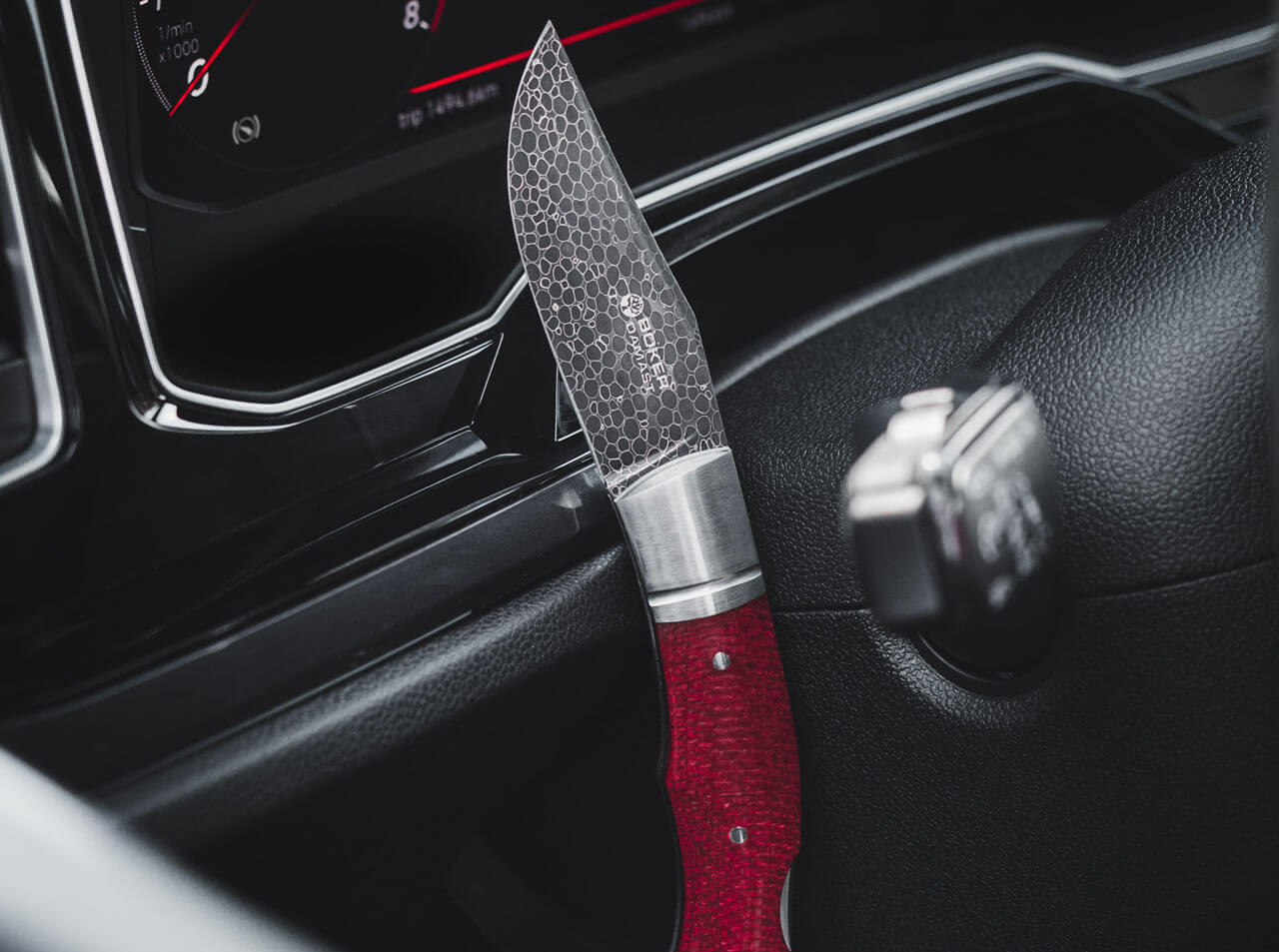 Navaja de Bolsillo Böker Solingen Boxer Damast