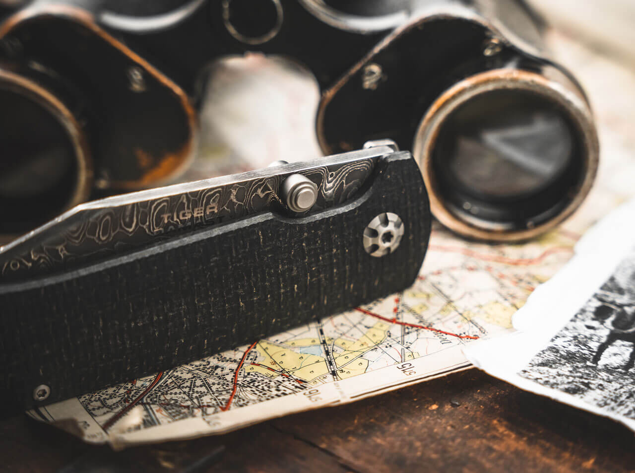 Navaja de Bolsillo Böker Solingen Tiger-Damascus