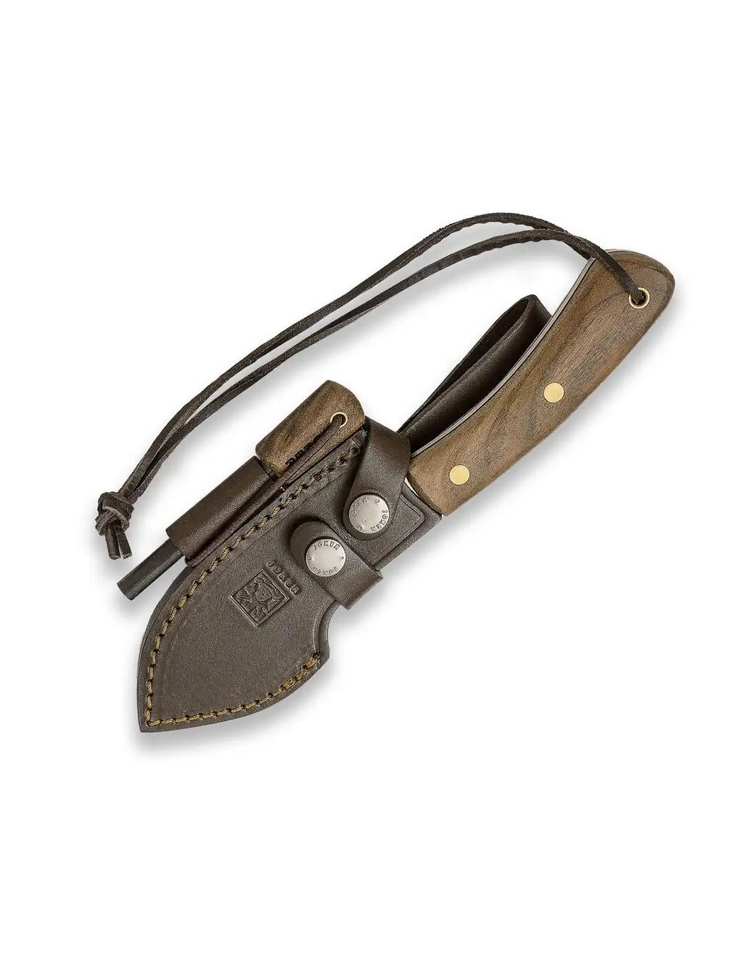 Cuchillo de Bushcraft y Supervivencia Joker Nessmuk con Mango de Nogal