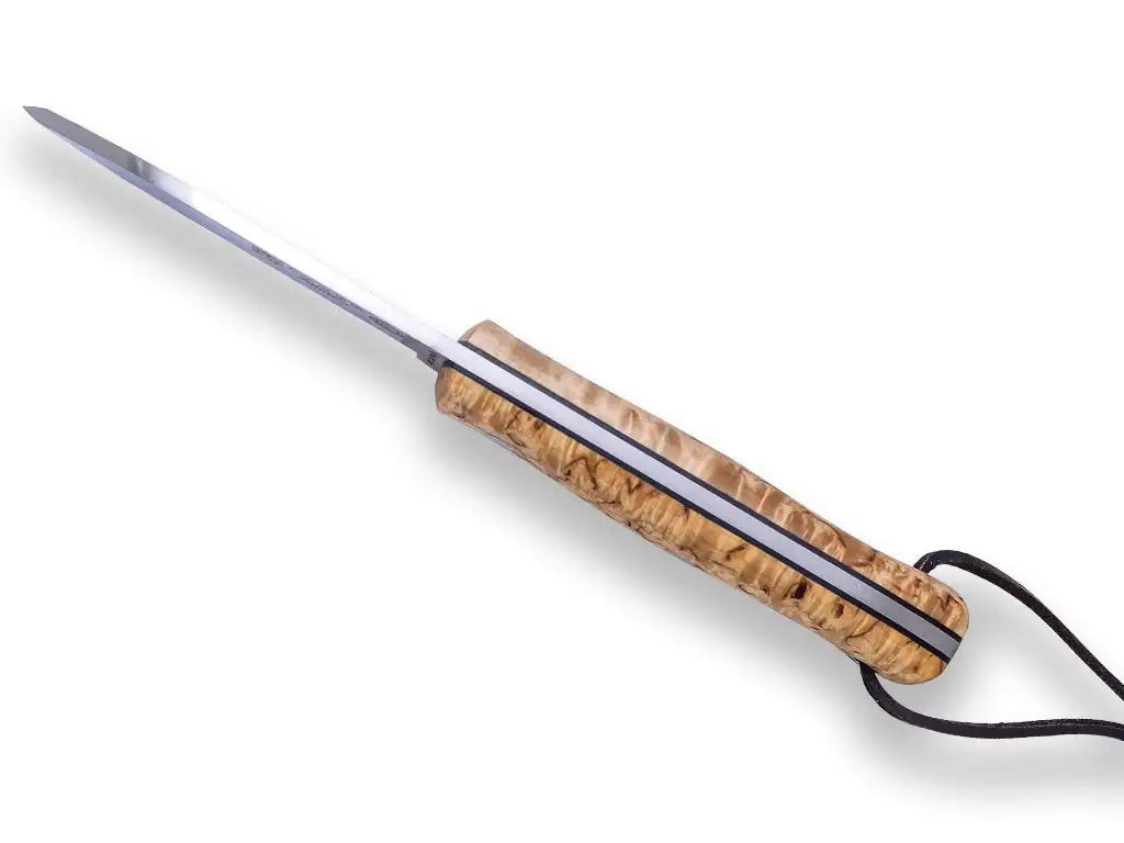 Cuchillo de Bushcraft y Supervivencia Joker BS9 Nórdico Mango de Abedul Rizado