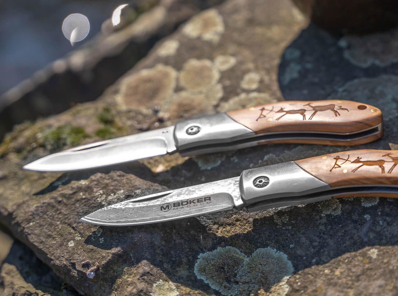 Navaja de Bolsillo Böker Magnum Caveman Damascus