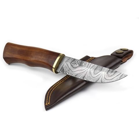 Oskar Bushcraft Damascus Knife