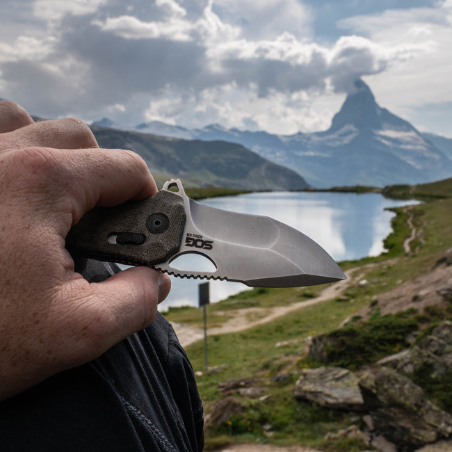 Navaja Plegable KIKU XR Natural Linen Micarta