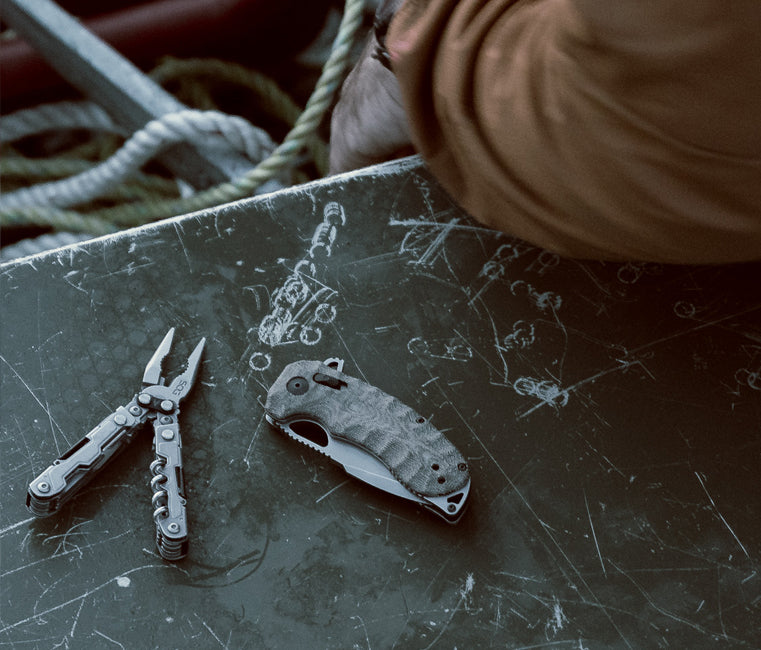 Navaja Plegable KIKU XR Natural Linen Micarta