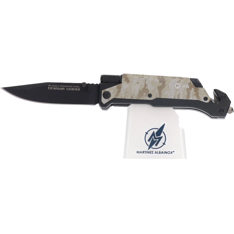 Navaja Táctica Asistida FOS K25 Pedernal con Linterna