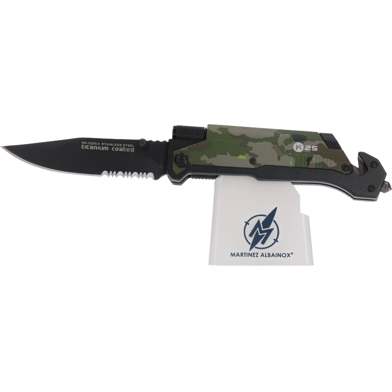 Navaja Táctica Asistida FOS K25 Pedernal con Linterna