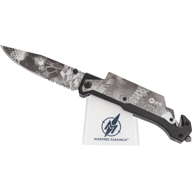 Navaja Táctica Asistida FOS K25 Pedernal con Linterna