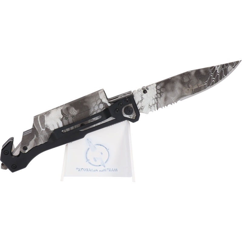 Navaja Táctica Asistida FOS K25 Pedernal con Linterna