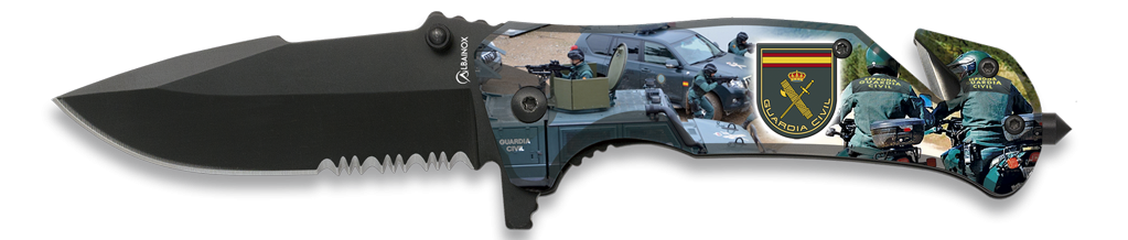Navaja Táctica Asistida FOS de Seguridad de 8.2 cm con Sierra
