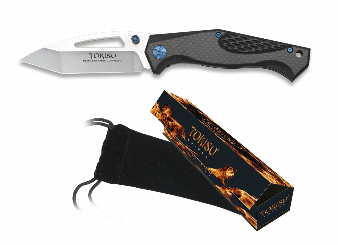 Navaja Tokisu Fibra de Carbono G10 de 9 cm