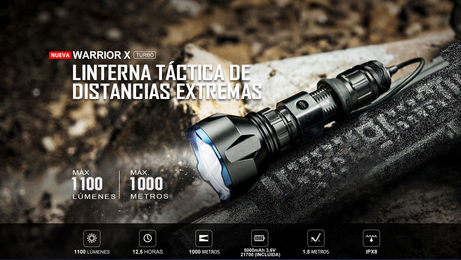 Warrior X Turbo Hunting Flashlight Kit