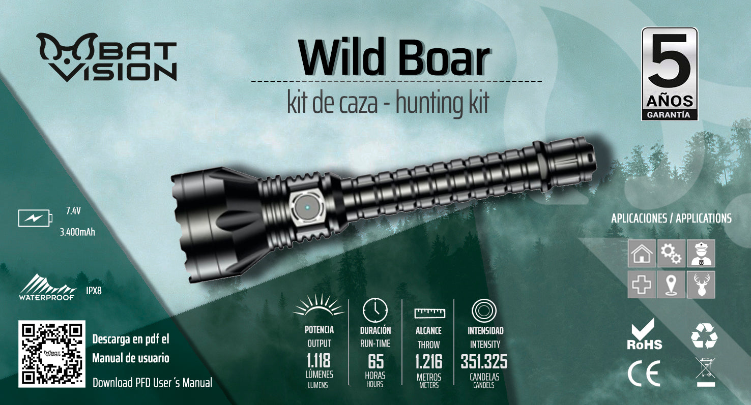 Linterna Kit de Caza Wild Boar Bat Vision