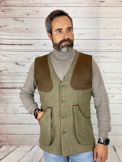 Long Tweed Shooting Vest