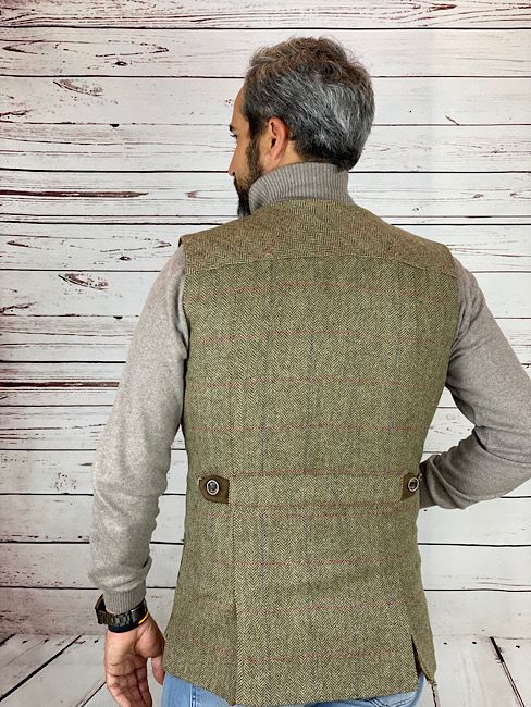 Long Tweed Shooting Vest
