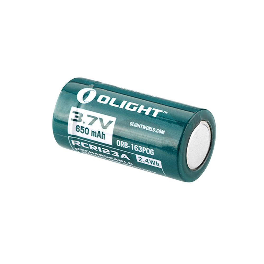 Pack de 2 Pilas RCR123A 650 mAh 3.7V Recargables