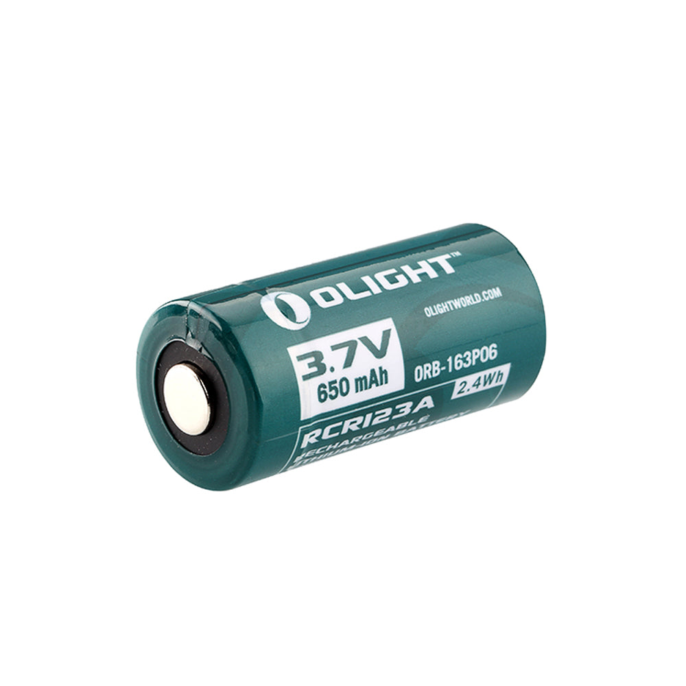 Pack de 2 Pilas RCR123A 650 mAh 3.7V Recargables