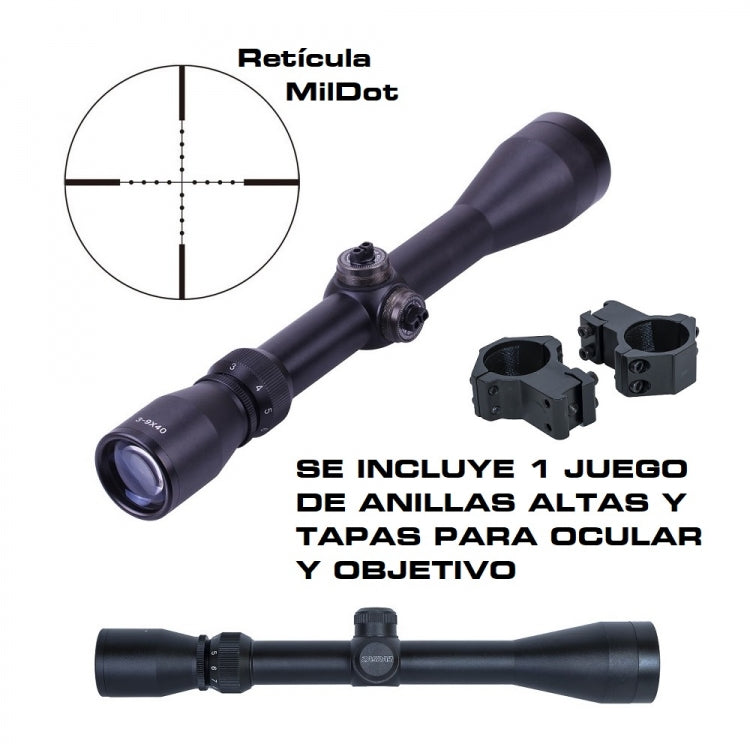 Visor con Anillas para Carabinas de Aire Comprimido