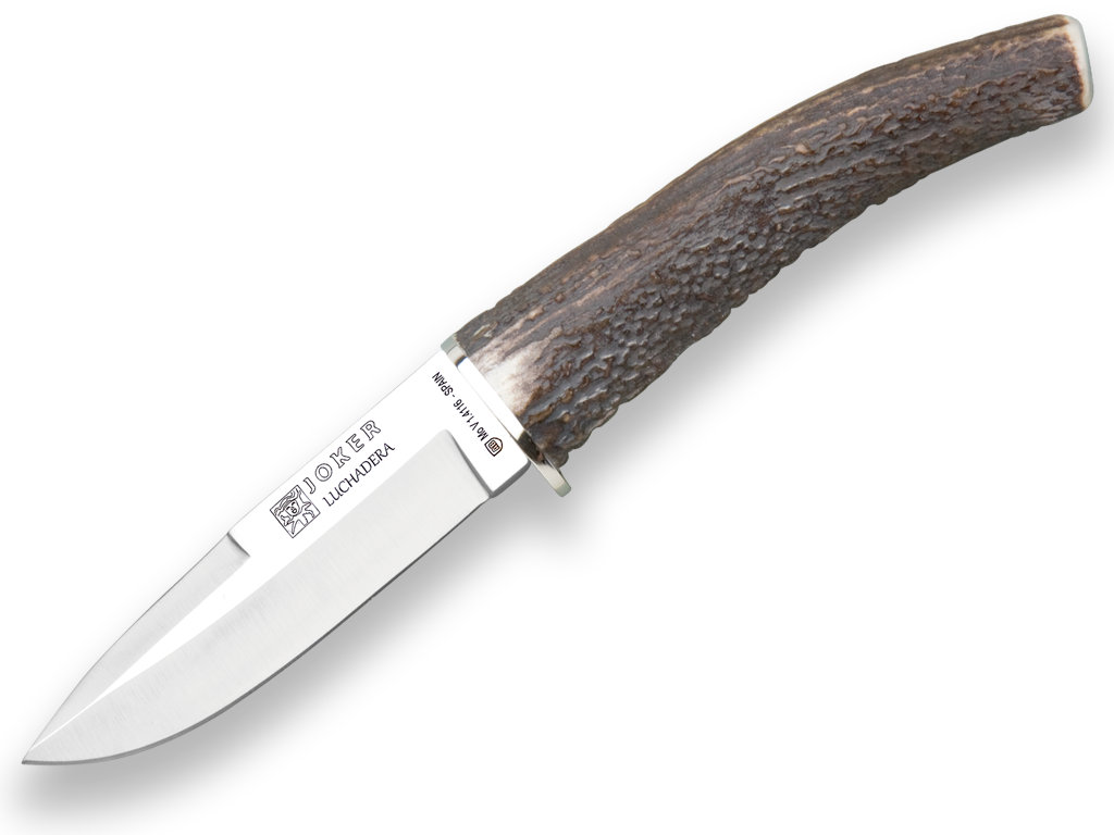 Joker Luchadera Mount Knife with Deer Antler Fist