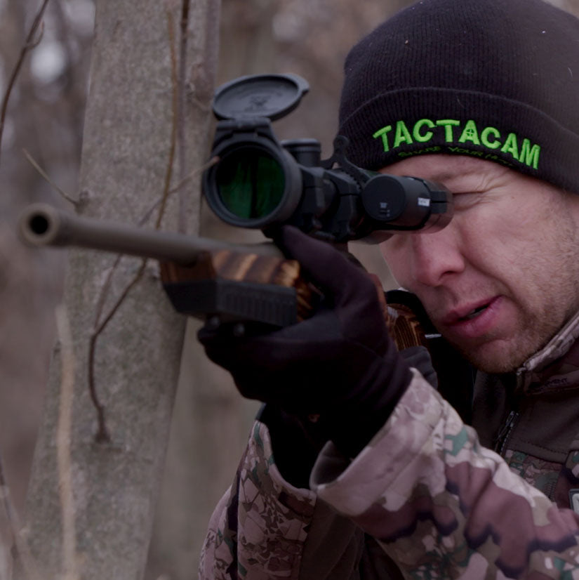 Tactacam Adaptador para Visor de Rifle Montado en Rifle con Cazador en Gorro