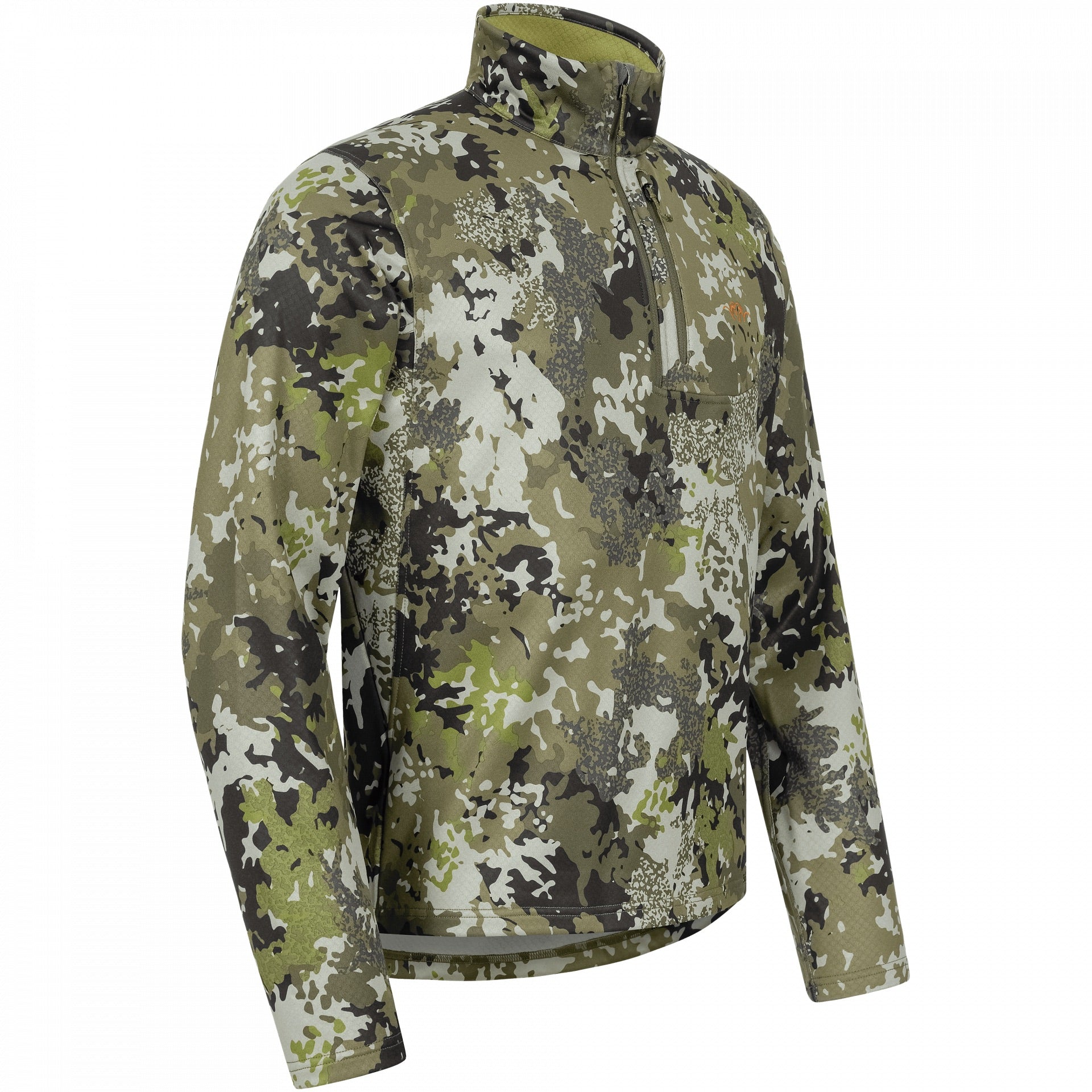 Polar BLASER HunTec Camo / Verde Halfzip Drain Midlayer