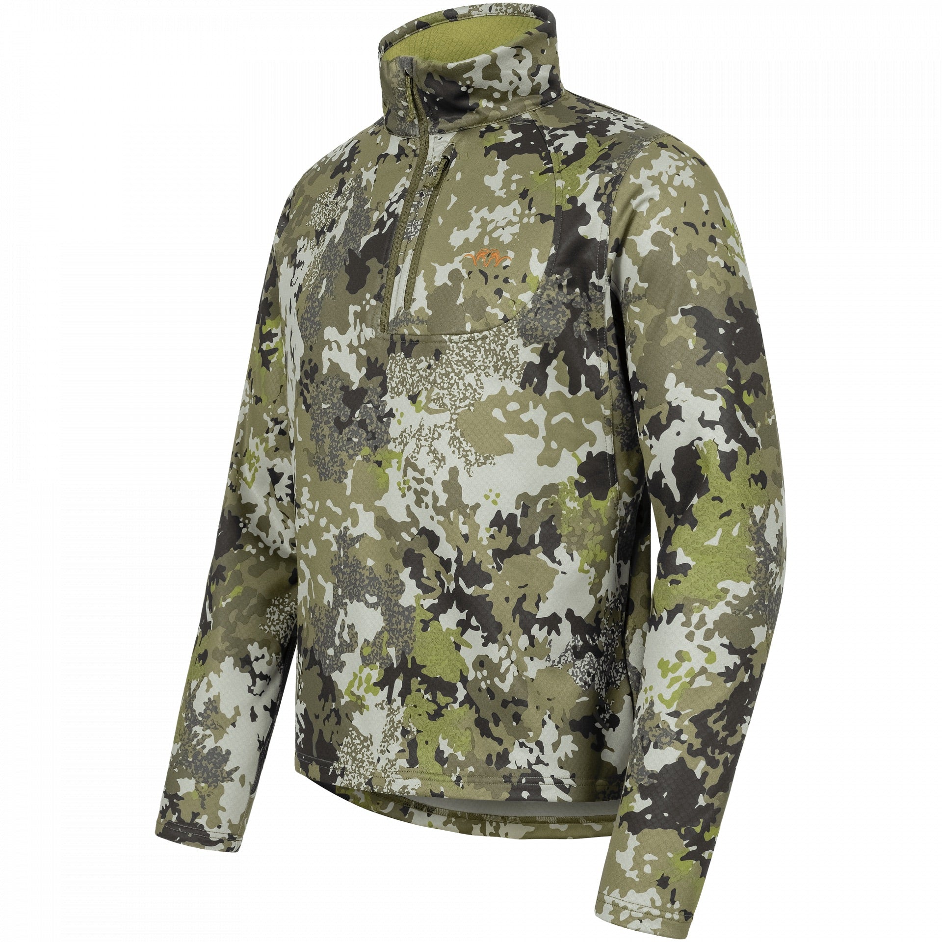 Polar BLASER HunTec Camo / Verde Halfzip Drain Midlayer