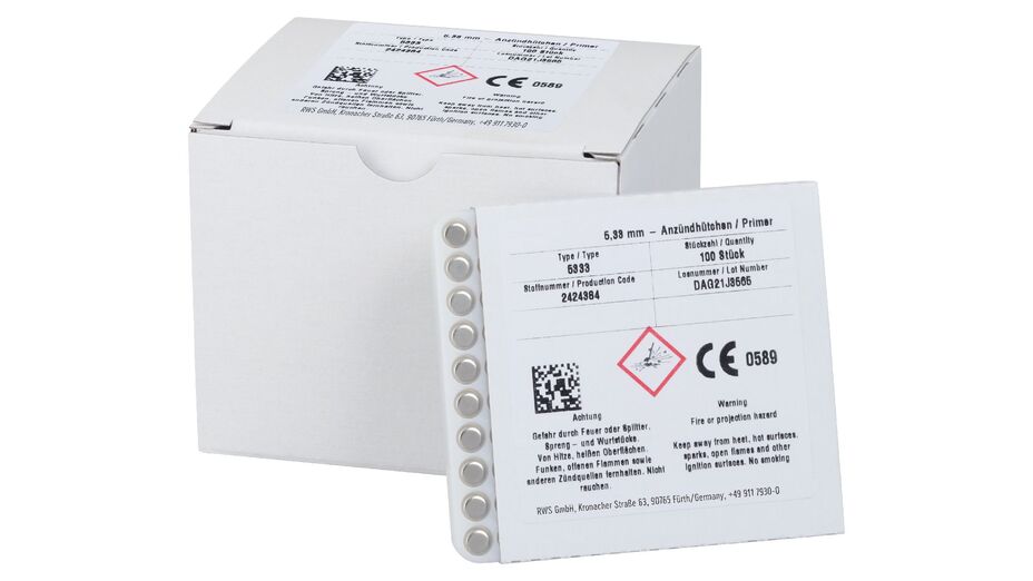 Pistones RWS Anvil Primers Sinoxid (en Paquete Deslizante) Large Rifle