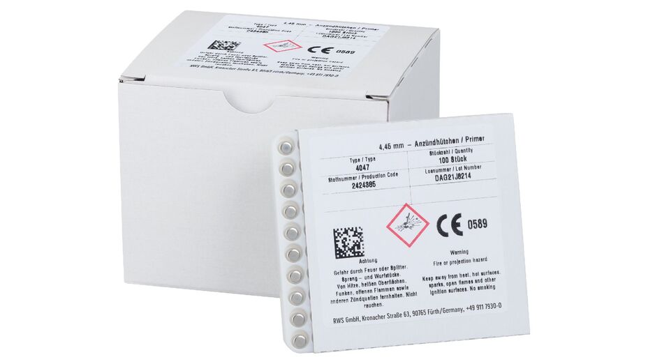 Pistones RWS Anvil Primers Sinoxid (en Paquete Deslizante) Small Pistol