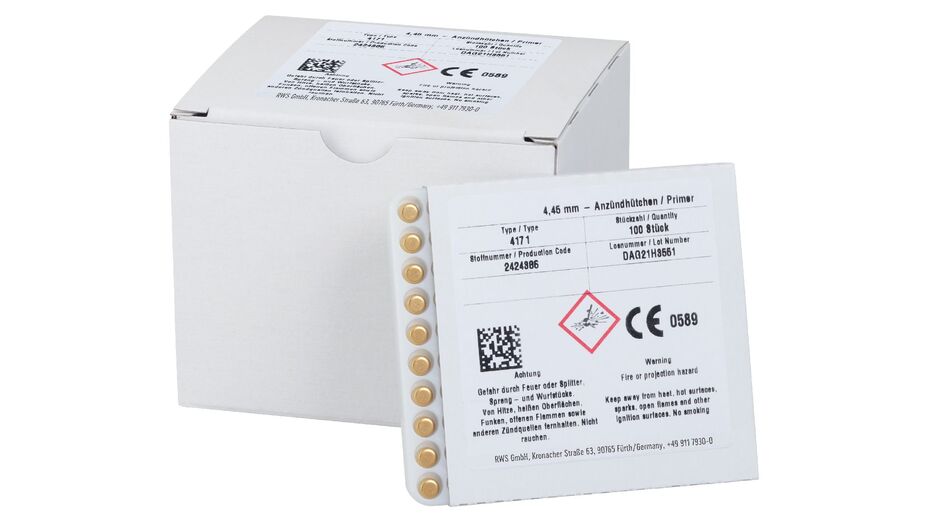 Pistones RWS Anvil Primers Sinoxid (en Paquete Deslizante) Small Pistol