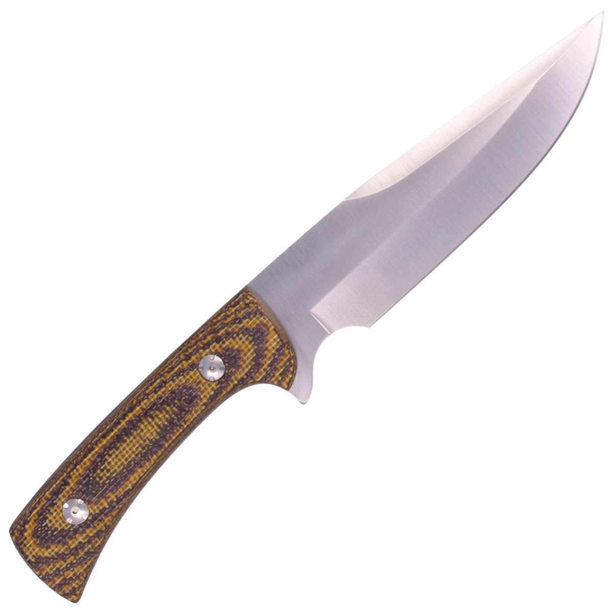 Cuchillo de Caza Muela Jabalí 17 Micarta Yute Mostaza-Marrón