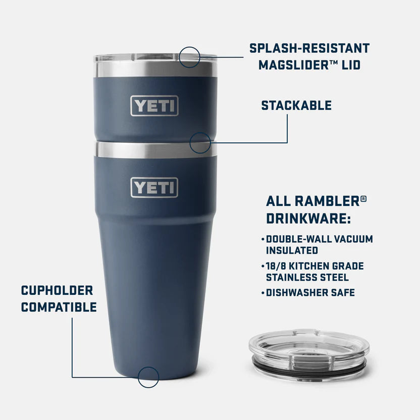 El Vaso Apilable YETI RAMBLER® con Tapa MagSlider™