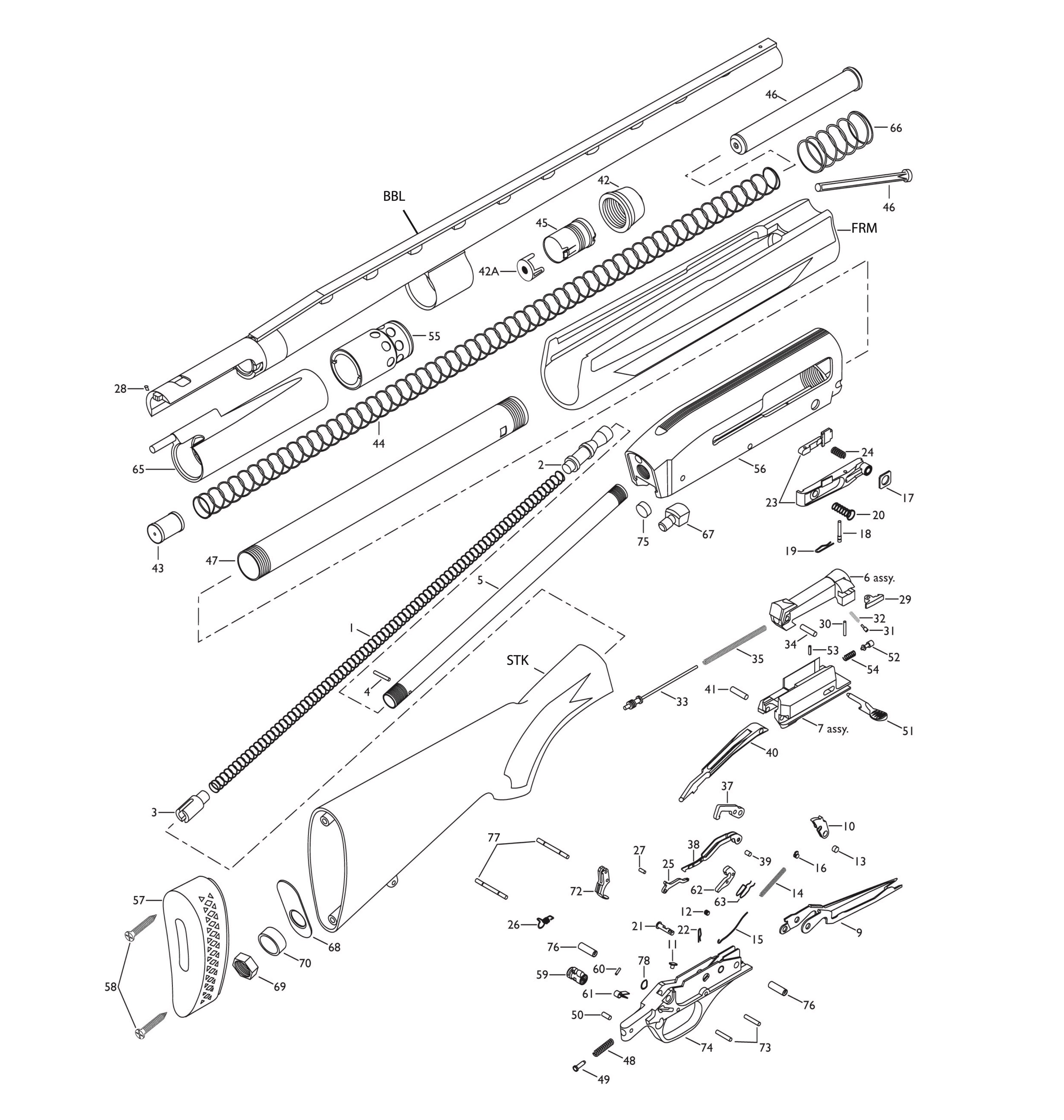 Original Replacement Parts for SX3 Shotgun