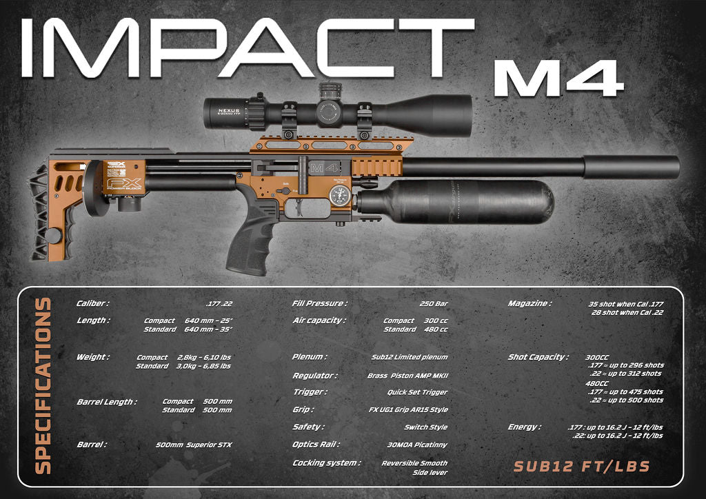 Carabina de Aire Comprimido FX PCP Impact M4