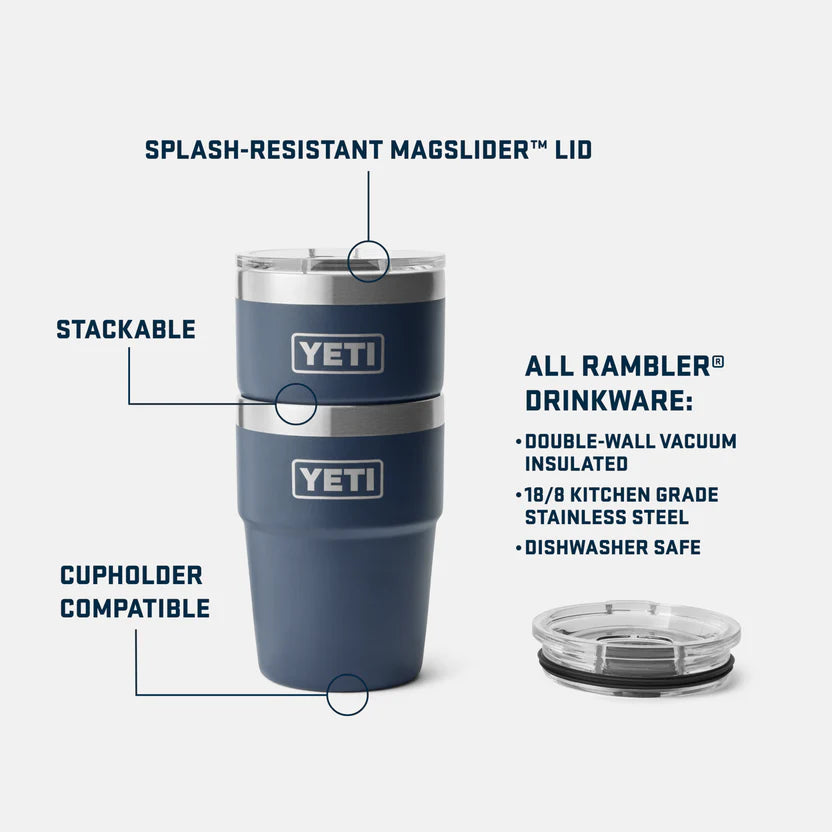 El Vaso Apilable YETI RAMBLER® con Tapa MagSlider™