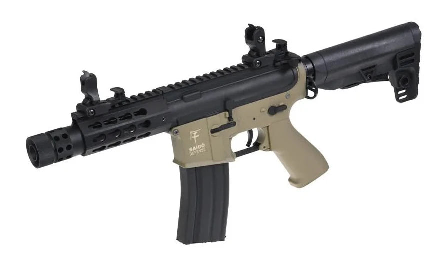 Fusil Airsoft Eléctrico Saigō Defense Kenji Short AEG Combo