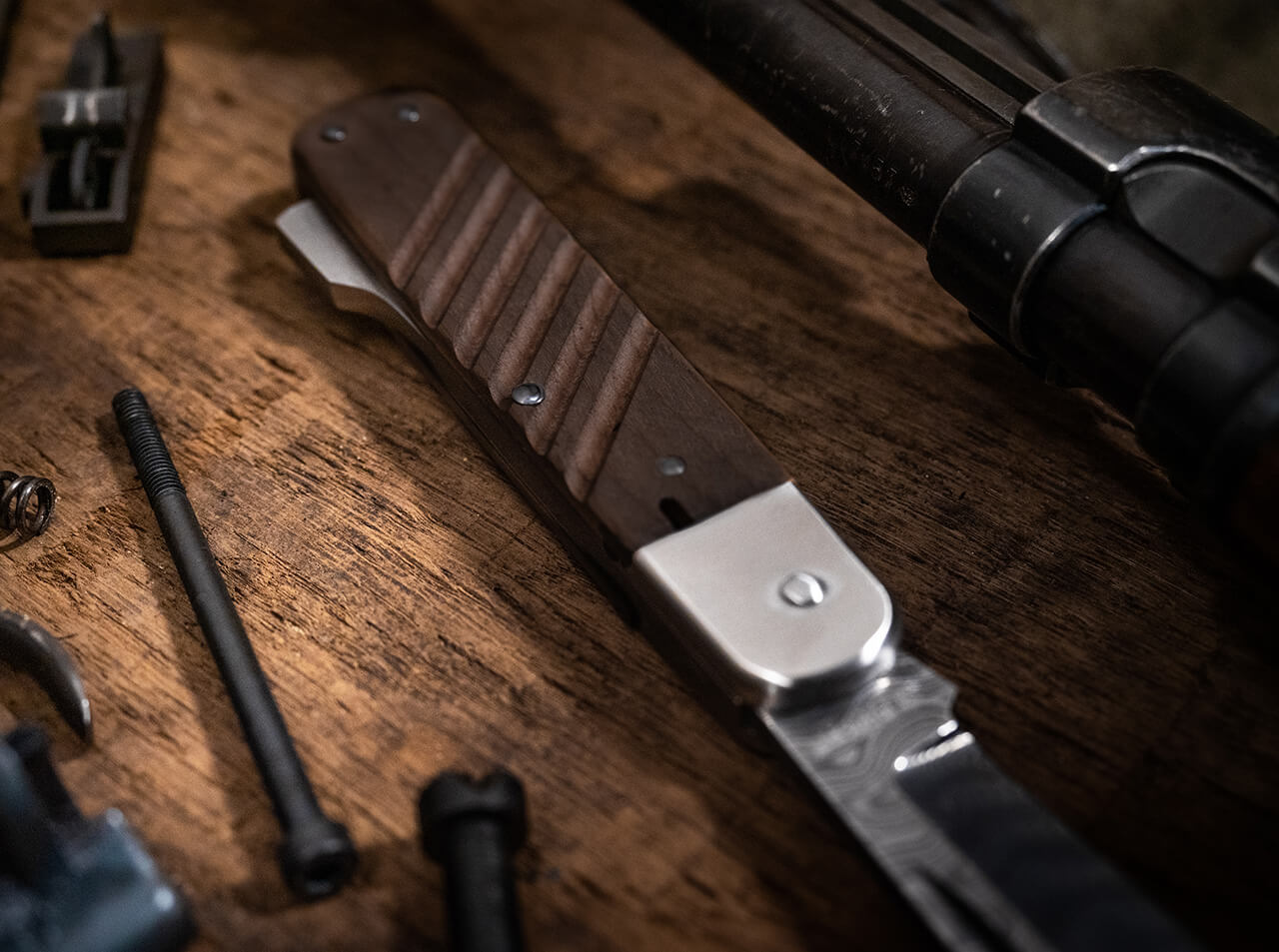 Navaja de Bolsillo Böker Solingen 98k-Damascus