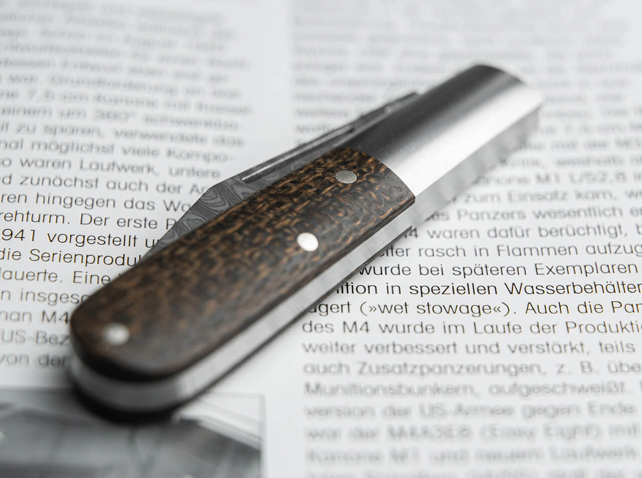 Navaja de Bolsillo Böker Solingen Barlow M4 Sherman-Damascus