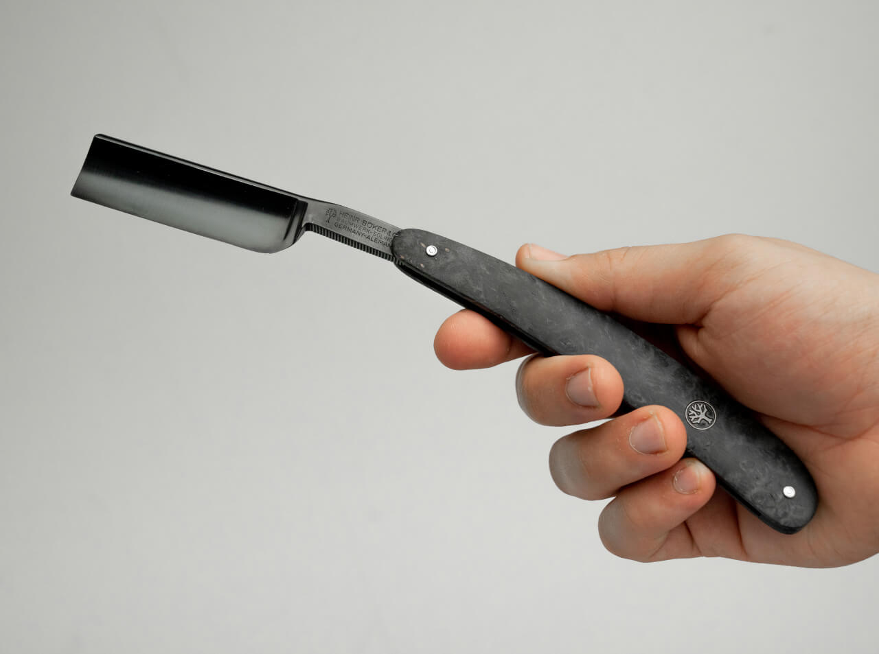 Navaja de Afeitar Böker Solingen Black Amboina