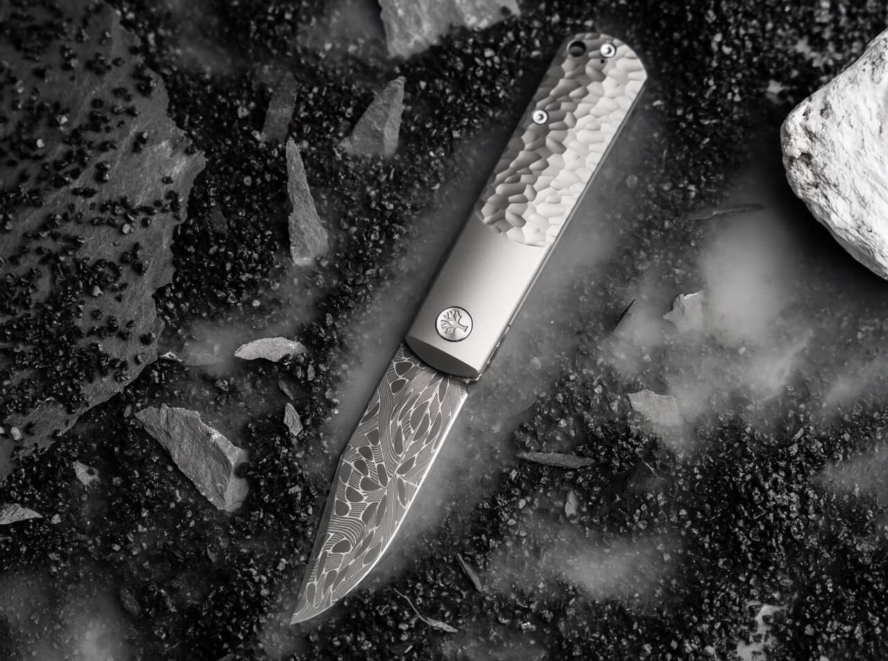 Navaja de Bolsillo Böker Solingen BRLW Meteorite Damast