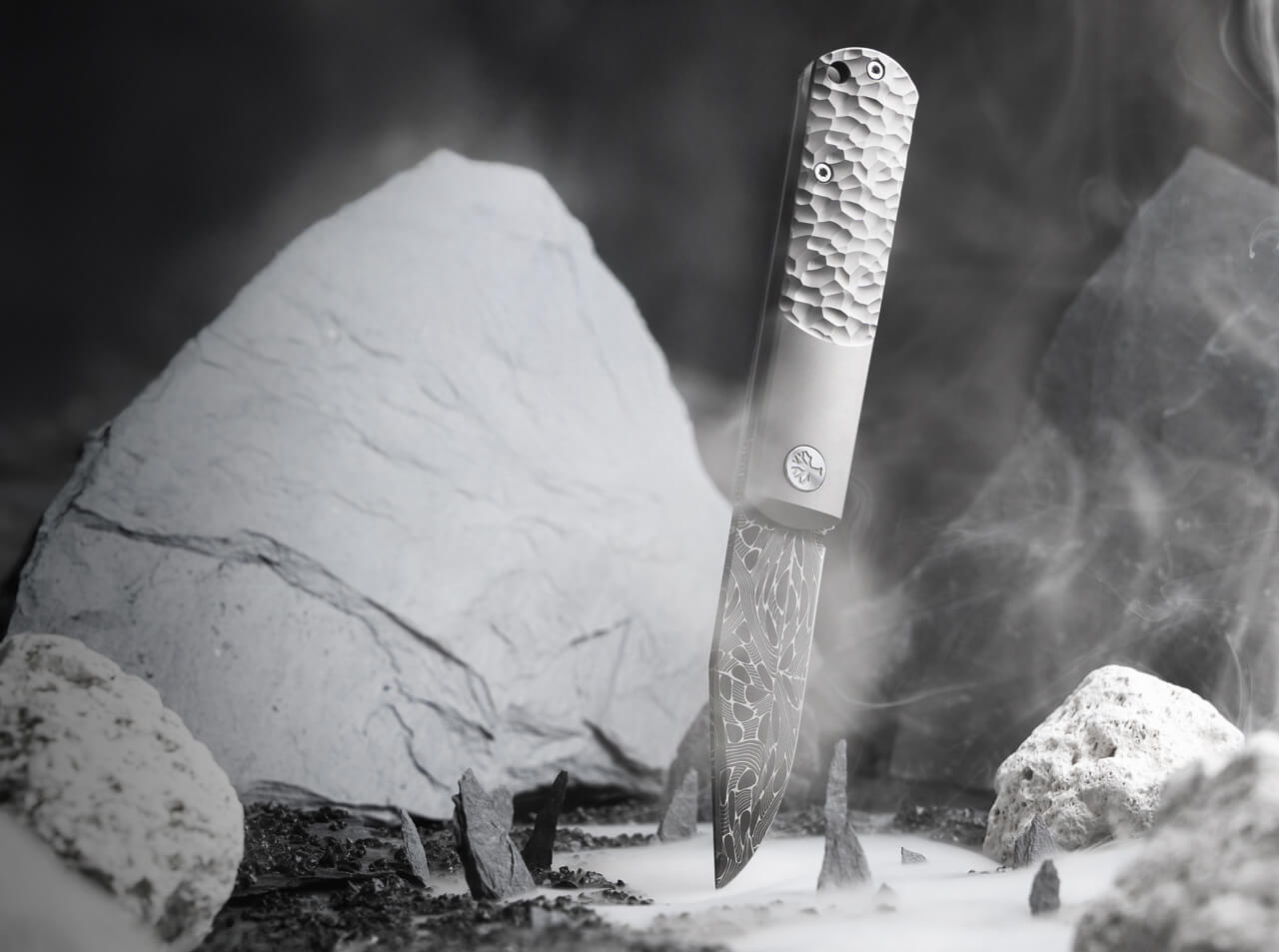 Navaja de Bolsillo Böker Solingen BRLW Meteorite Damast