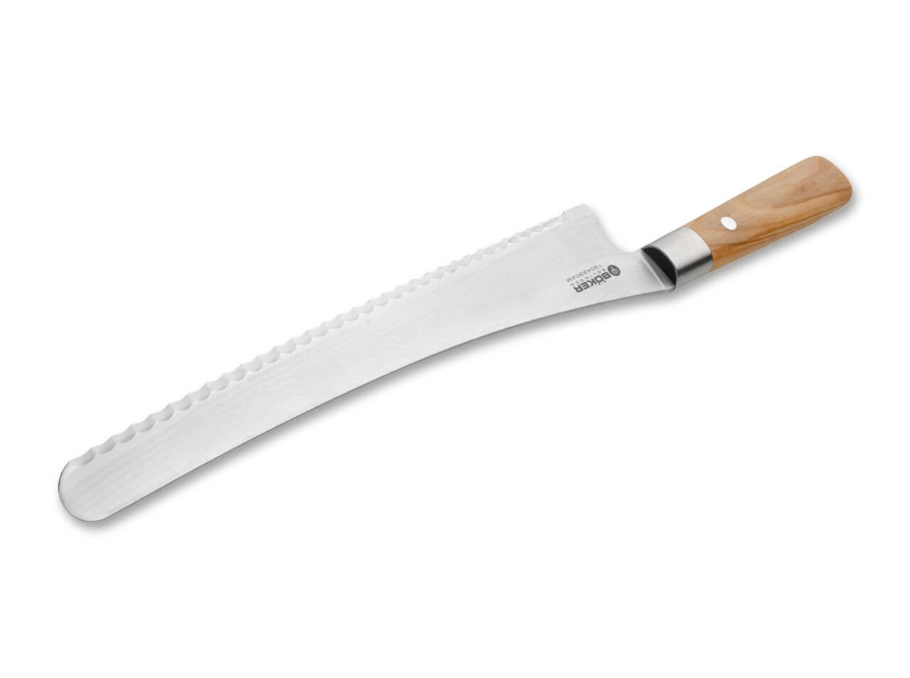 Cuchillo de Cocina Böker Solingen para Pan de Damasco de Olivo