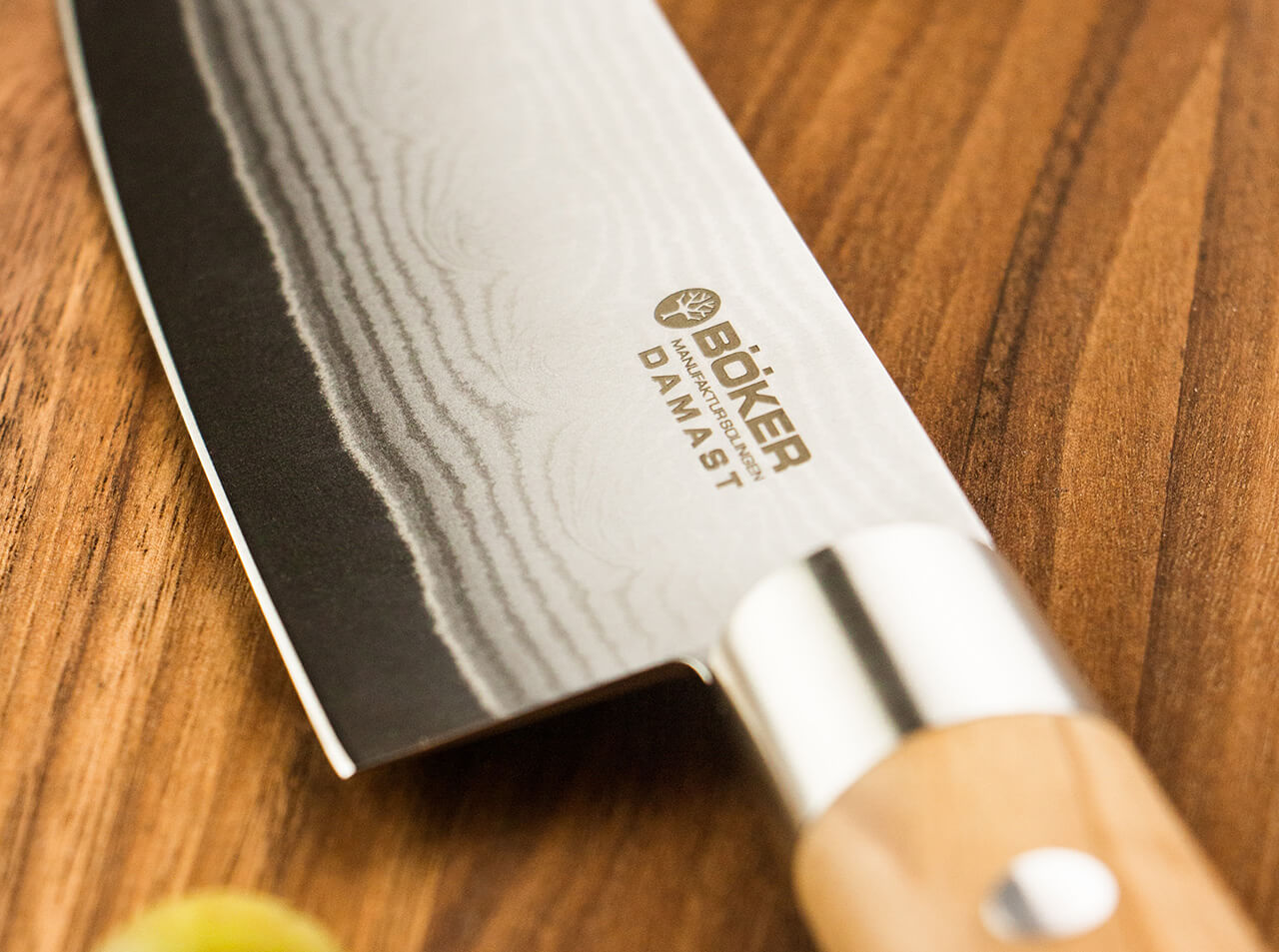 Cuchillo de Cocina Böker Solingen Chef Damasco de Oliva Grande