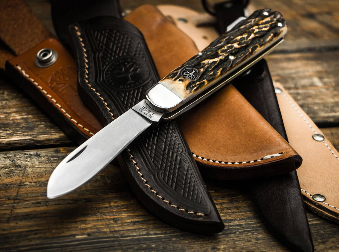 Navaja de Bolsillo Böker Solingen Cuchillo de Cazador Mono CPM