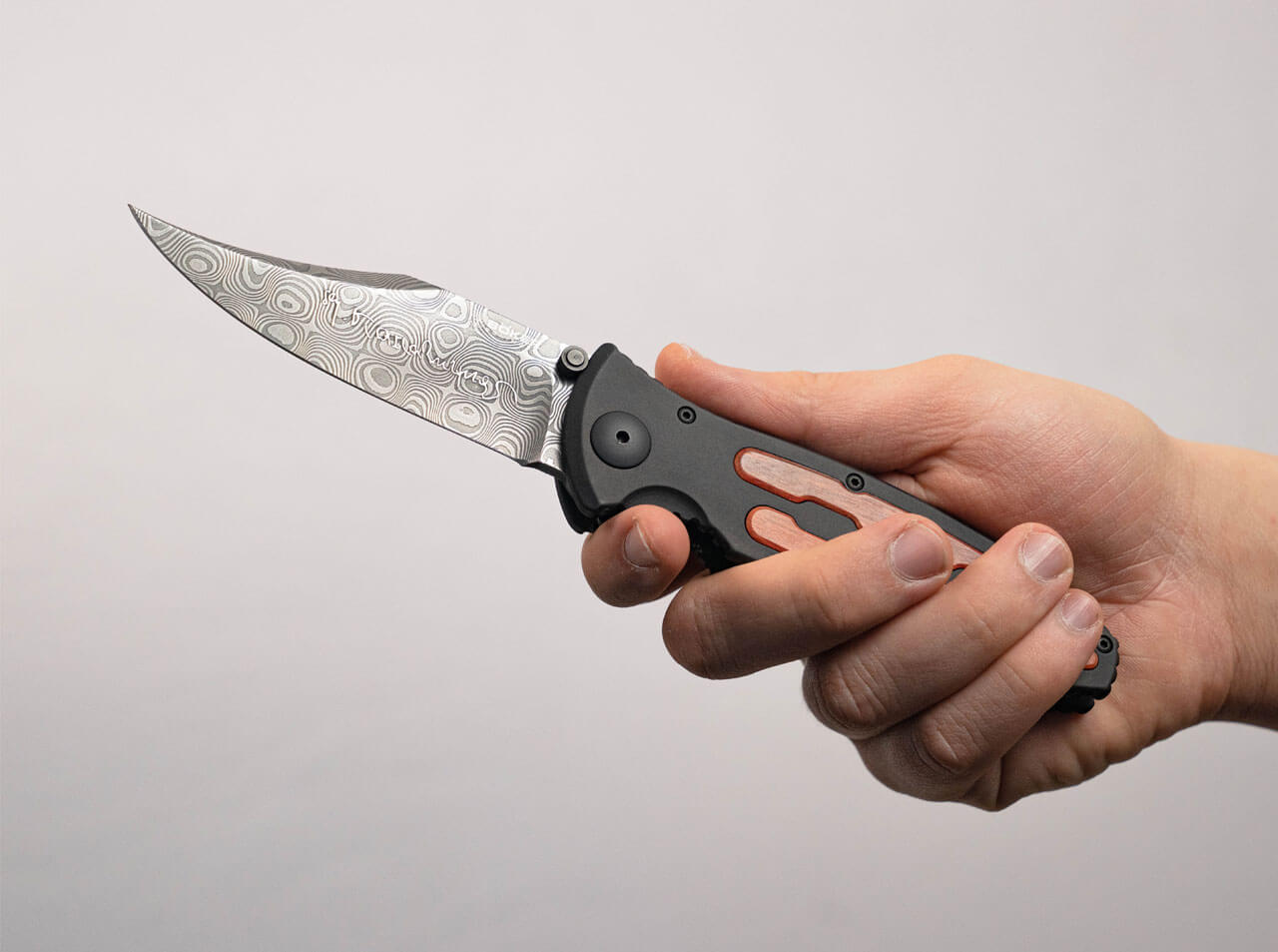 Navaja de Bolsillo Böker Solingen Kalashnikov Bayonet Damascus