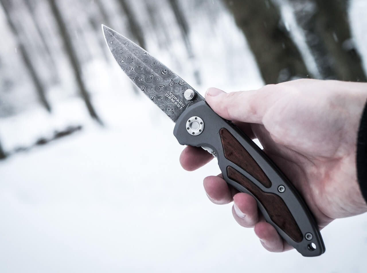 Navaja de Bolsillo Böker Solingen Leopard-Damascus I